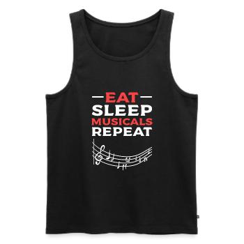 Theatre Acting Actor Actress - Men's Premium Organic Tank Top - black - Front - AI Model Male 178 light (178cm)