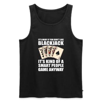 Blackjack Black Jack - Men's Premium Organic Tank Top - black - Front - AI Model Male 178 light (178cm)