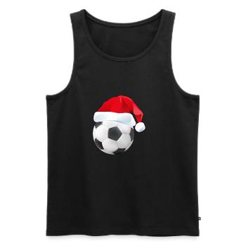 Santa Soccer Ball - Christmas Boys Kids Xmas - Männer Premium Bio Tank Top - Schwarz - Vorne - AI Model Male 178 light (178cm)