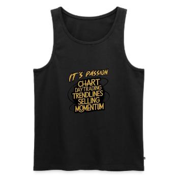 Trading my passion cool trading design - Men's Premium Organic Tank Top - black - Front - AI Model Male 178 light (178cm)