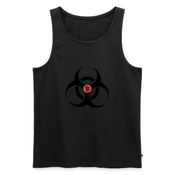 bitcoin - Men's Premium Organic Tank Top - black - Front - AI Model Male 178 light (178cm)