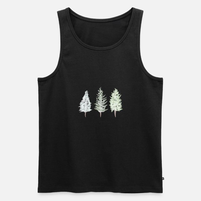 Wald - Männer Premium Bio Tank Top - Schwarz