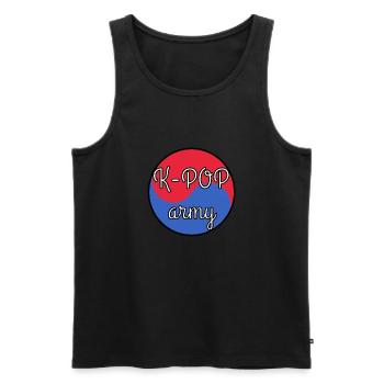 K POP Army - Débardeur bio Premium Homme - noir - Devant - Michal (187cm)