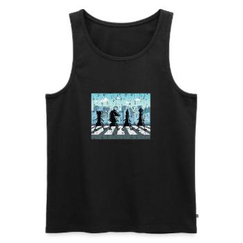 Chess chess players - Men's Premium Organic Tank Top - black - Front - AI Model Male 178 light (178cm)