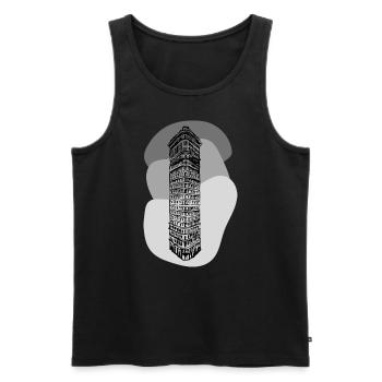 Flatiron building New York - Débardeur bio Premium Homme - noir - Devant - AI Model Male 178 light (178cm)