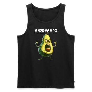 Avocado Angrygado Vegan Food Vegetarian Organic - Men's Premium Organic Tank Top - black - Front - Michal (187cm)