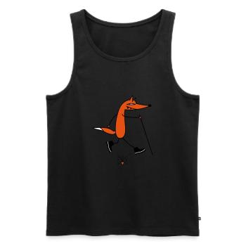 wandering fox - Men's Premium Organic Tank Top - black - Front - AI Model Male 178 light (178cm)