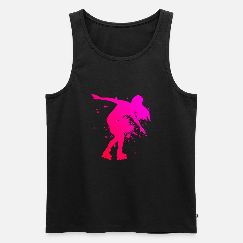 Herren Rollerskaten Roller Skates Rollerskate - Männer Premium Bio Tank Top - Schwarz