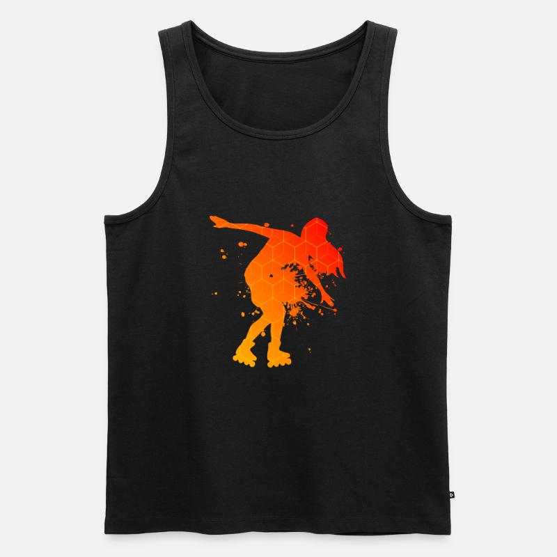 Rollerskate Rollschuh Herren Rollerskaten - Männer Premium Bio Tank Top - Schwarz