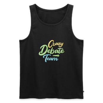 Debating Debate Arguing - Men's Premium Organic Tank Top - black - Front - AI Model Male 178 light (178cm)