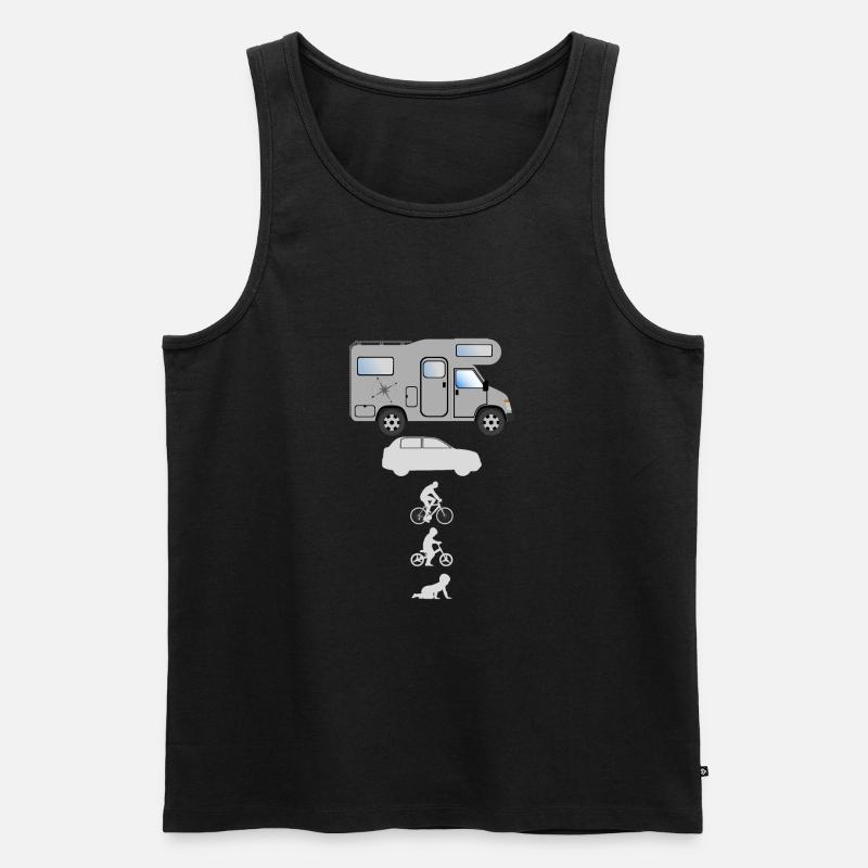 Evolution Camper - Männer Premium Bio Tank Top - Schwarz