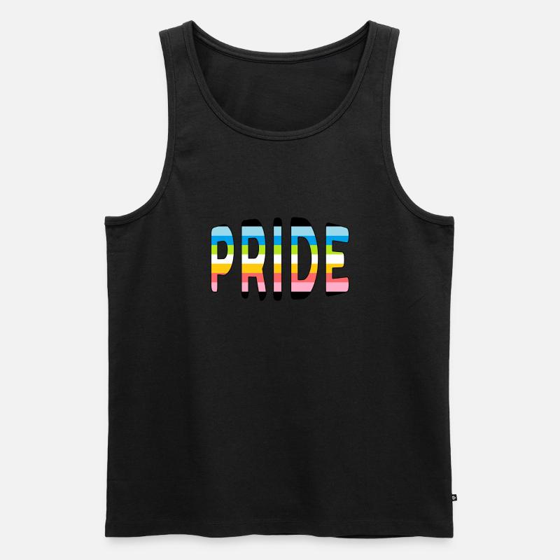 Pride-Logo Queer - Männer Premium Bio Tank Top - Schwarz