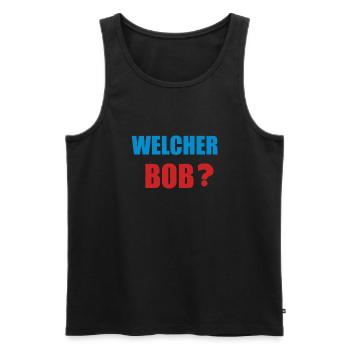 welcher bob - Männer Premium Bio Tank Top - Schwarz - Vorne - Michal (187cm)