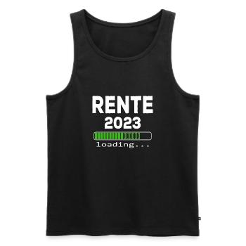 Rente 2023 loading - Männer Premium Bio Tank Top - Anthrazit - Vorne - Alexander (188cm)