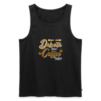 Debating Debate Arguing - Men's Premium Organic Tank Top - black - Front - AI Model Male 178 light (178cm)