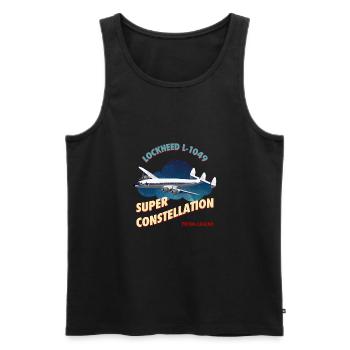 super constellation - Débardeur bio Premium Homme - noir - Devant - AI Model Male 178 light (178cm)