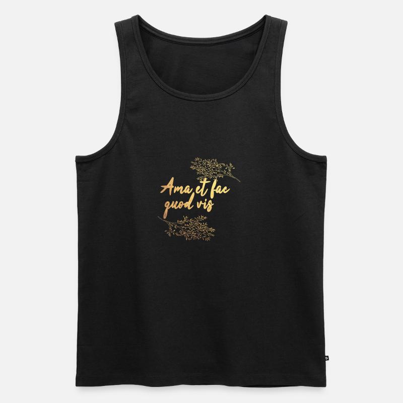 Latein - Männer Premium Bio Tank Top - Schwarz