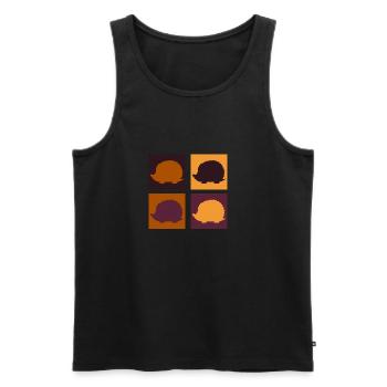 Igel - Männer Premium Bio Tank Top - Schwarz - Vorne - Michal (187cm)