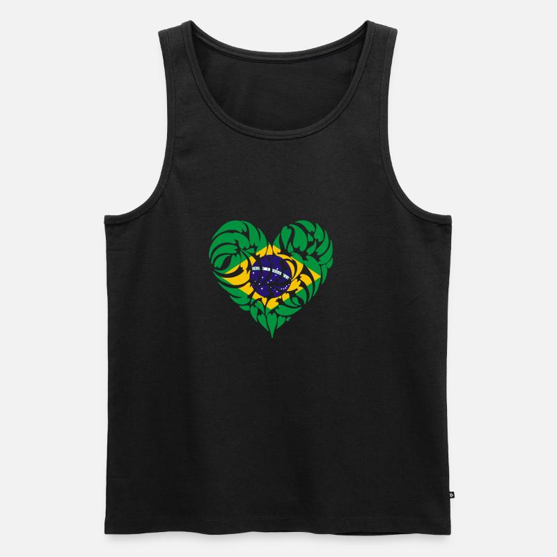 Brasilien - Männer Premium Bio Tank Top - Schwarz