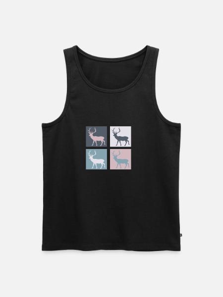 Deer - Men's Premium Organic Tank Top - black
