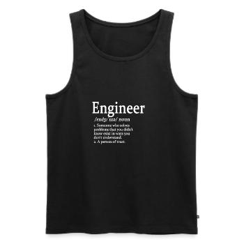 Ingenieur - Männer Premium Bio Tank Top - Schwarz - Vorne - Michal (187cm)