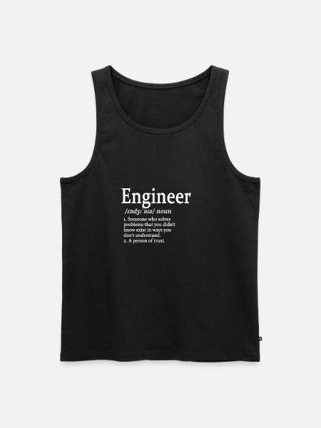 engineer - Men's Premium Organic Tank Top - black