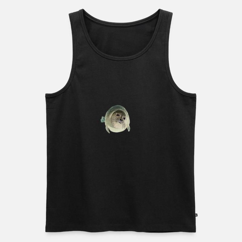 Seal - Men's Premium Organic Tank Top - black