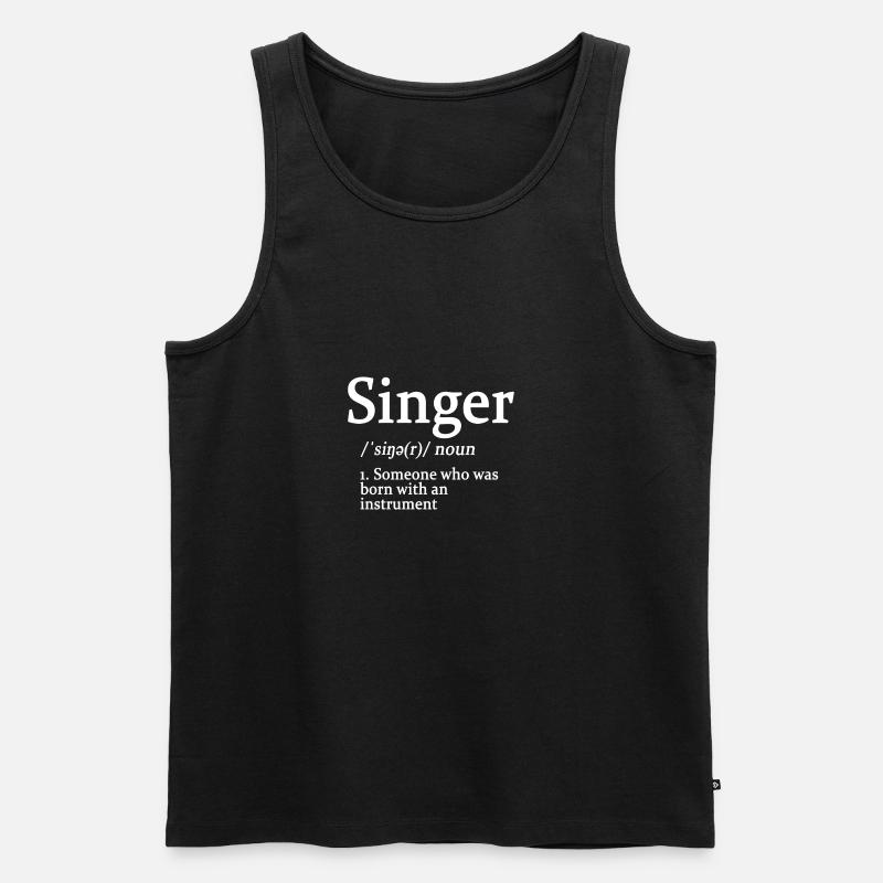 Singer - Men's Premium Organic Tank Top - black