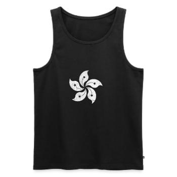 Hongkong Blume - Männer Premium Bio Tank Top - Schwarz - Vorne - Michal (187cm)