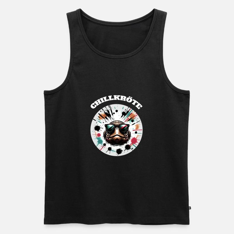 Chillkröte Schildkröte - Männer Premium Bio Tank Top - Schwarz