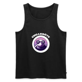 Chill Toad Turtle - Men's Premium Organic Tank Top - black - Front - AI Model Male 178 light (178cm)