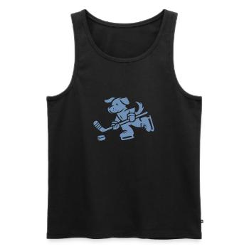 Hund Silhouette Golden Retriever Labrador - Männer Premium Bio Tank Top - Schwarz - Vorne - Michal (187cm)