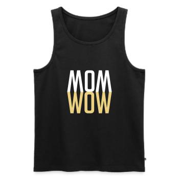 MOM WOW - Fête des Mères pour la meilleure mère - Débardeur bio Premium Homme - noir - Devant - Michal (187cm)