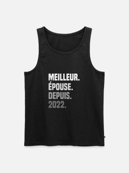 Beste Ehefrau seit 2022 - Männer Premium Bio Tank Top - Schwarz