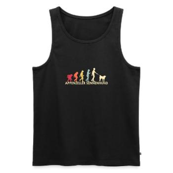 Appenzeller Sennenhund - Männer Premium Bio Tank Top - Schwarz - Vorne - AI Model Male 178 light (178cm)