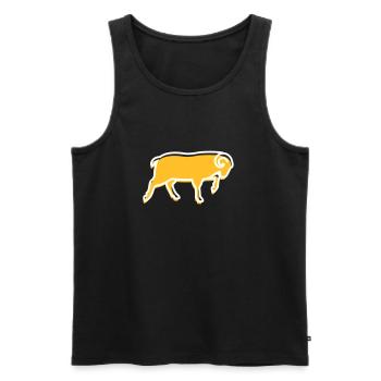 Ein Running Ram - Männer Premium Bio Tank Top - Schwarz - Vorne - AI Model Male 178 light (178cm)