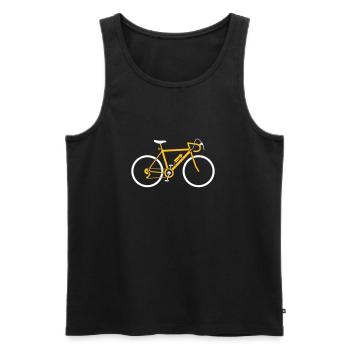 Un vélo de route rapide - Débardeur bio Premium Homme - noir - Devant - Michal (187cm)