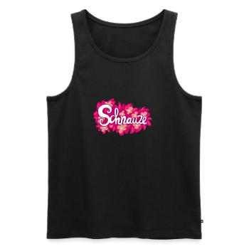 Schnauze – Spruch Shirt Geschenkidee für Impulsive - Männer Premium Bio Tank Top - Schwarz - Vorne - Michal (187cm)