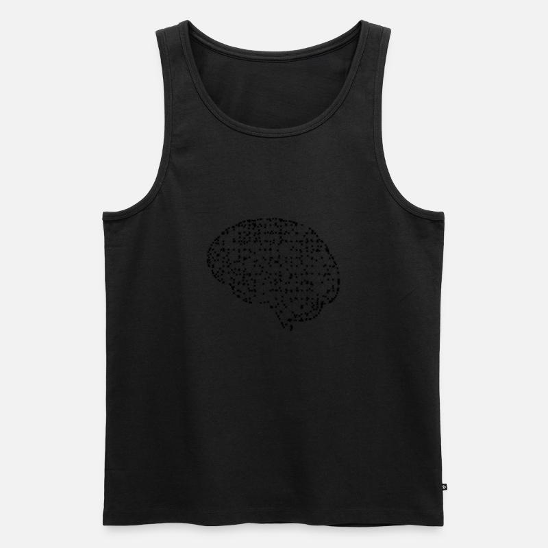 Head in internet pattern - Men's Premium Organic Tank Top - undefined