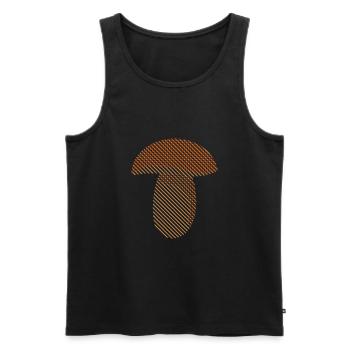 Steinpilz - Männer Premium Bio Tank Top - Schwarz - Vorne - AI Model Male 178 light (178cm)