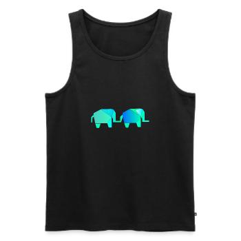 Elefanten - Männer Premium Bio Tank Top - Schwarz - Vorne - Michal (187cm)