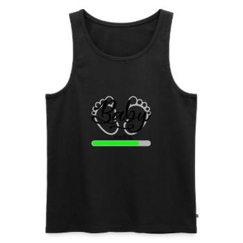 Baby loading Pregnant mom gift - Men's Premium Organic Tank Top - black - Front - AI Model Male 178 light (178cm)