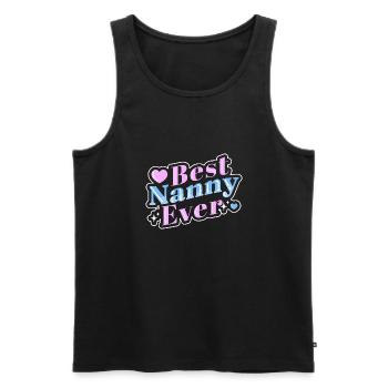Nanny Babysitterin Tagesmutter - Männer Premium Bio Tank Top - Schwarz - Vorne - AI Model Male 178 light (178cm)