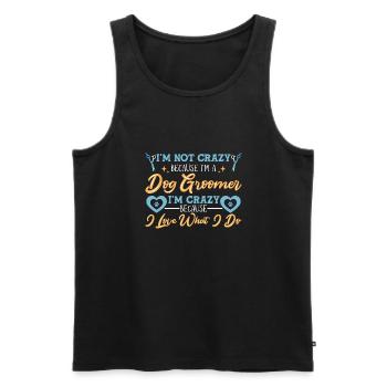 Hundefriseur Hundefrisör - Männer Premium Bio Tank Top - Schwarz - Vorne - Michal (187cm)