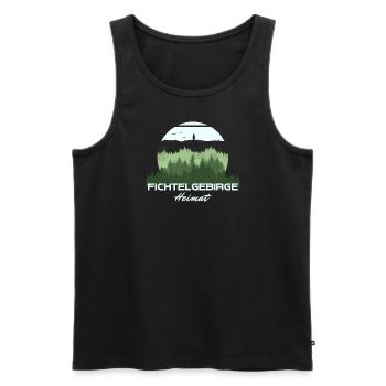Wunderschönes grünes Fichtelgebirge - Männer Premium Bio Tank Top - Schwarz - Vorne - Michal (187cm)