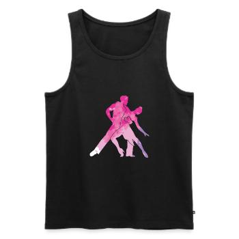 Salsa Dancing Dancing Couple Birthday Pink Gift - Men's Premium Organic Tank Top - black - Front - Michal (187cm)