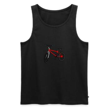Vélo vélo BMX - Débardeur bio Premium Homme - noir - Devant - AI Model Male 178 light (178cm)