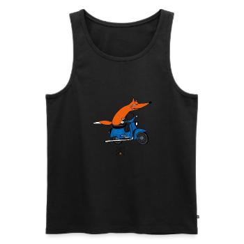 Smart moped driver - Men's Premium Organic Tank Top - black - Front - AI Model Male 178 light (178cm)