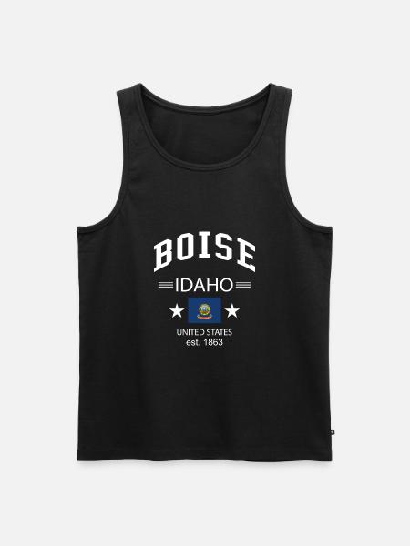 Boise - Men's Premium Organic Tank Top - black