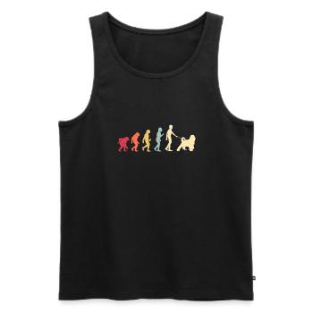 Bernedoodle Dog - Men's Premium Organic Tank Top - black - Front - AI Model Male 178 light (178cm)
